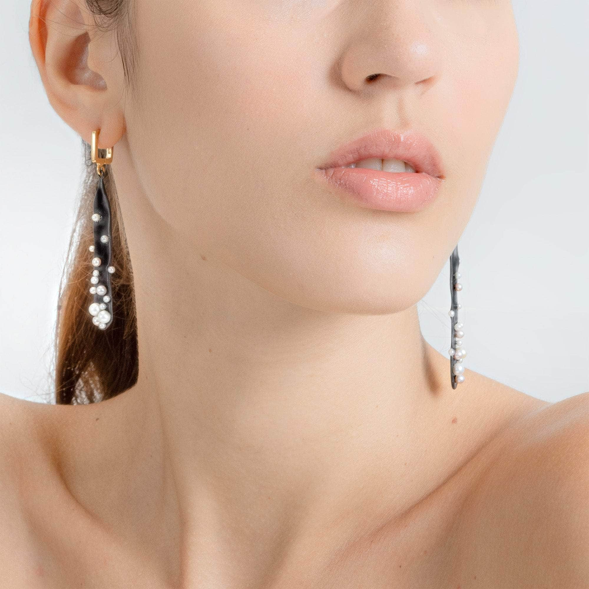 German Kabirski Njord White Micro Pearl Earrings