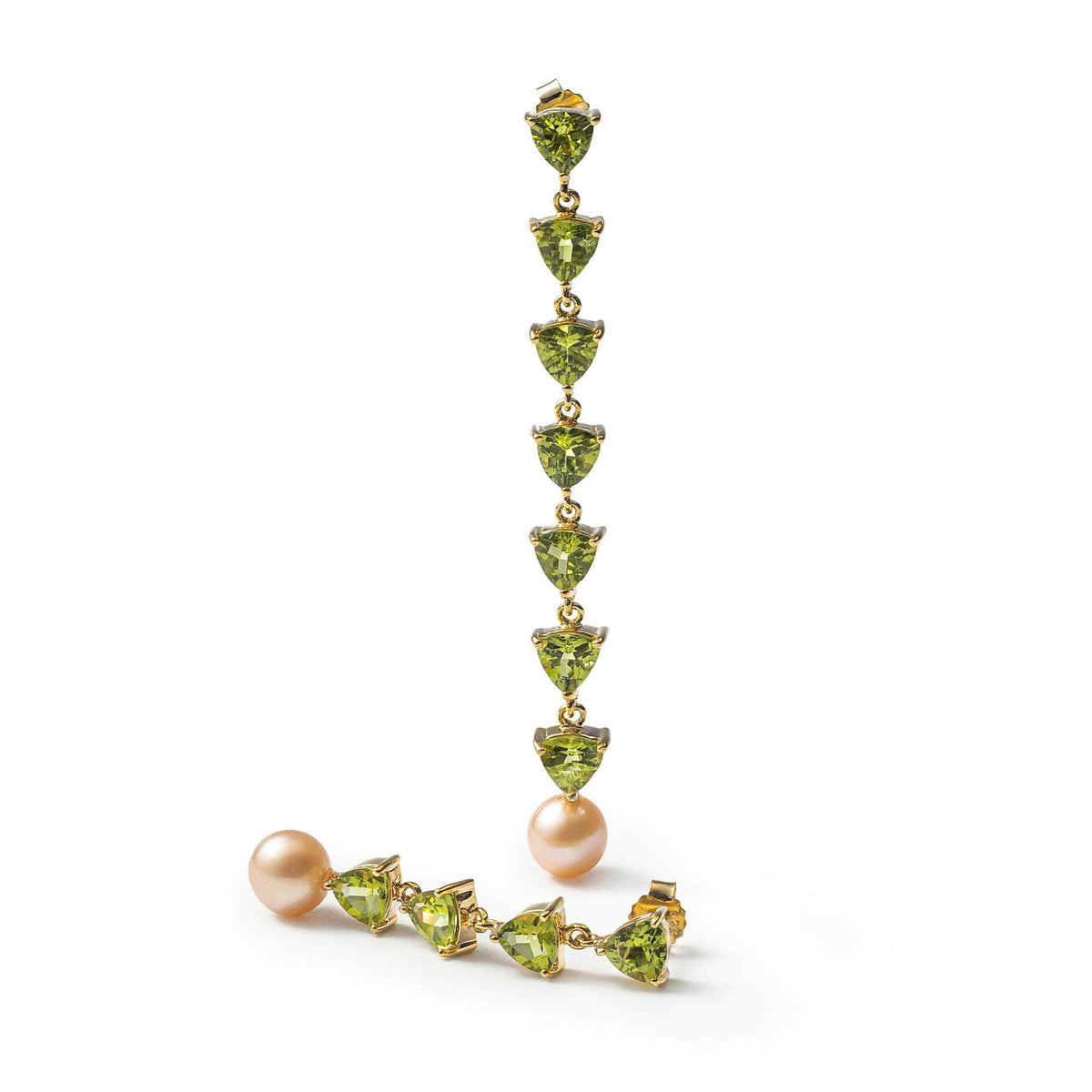 German Kabirski Mikko Peridot and Pearl Earrings