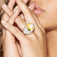 German Kabirski Celatina Pearl Ring