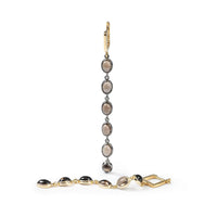 German Kabirski Koro Smoky Quartz Earrings (Black Rhodium and Gold 18K)