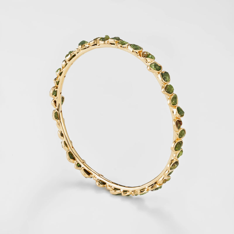 German Kabirski Aten Green Garnet Bangle