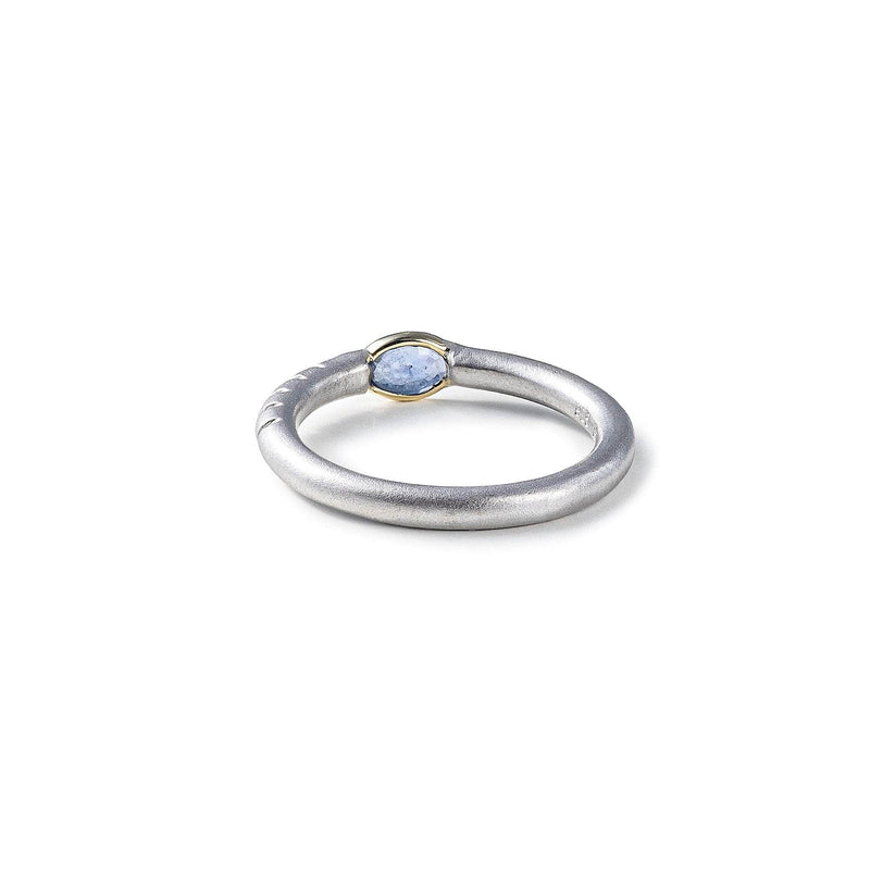 German Kabirski Kleo Blue Sapphire Ring (White Rhodium)