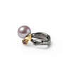 German Kabirski Linnie Purple Pearl and Rhodolite Ring (Black Rhodium and Gold 18K)