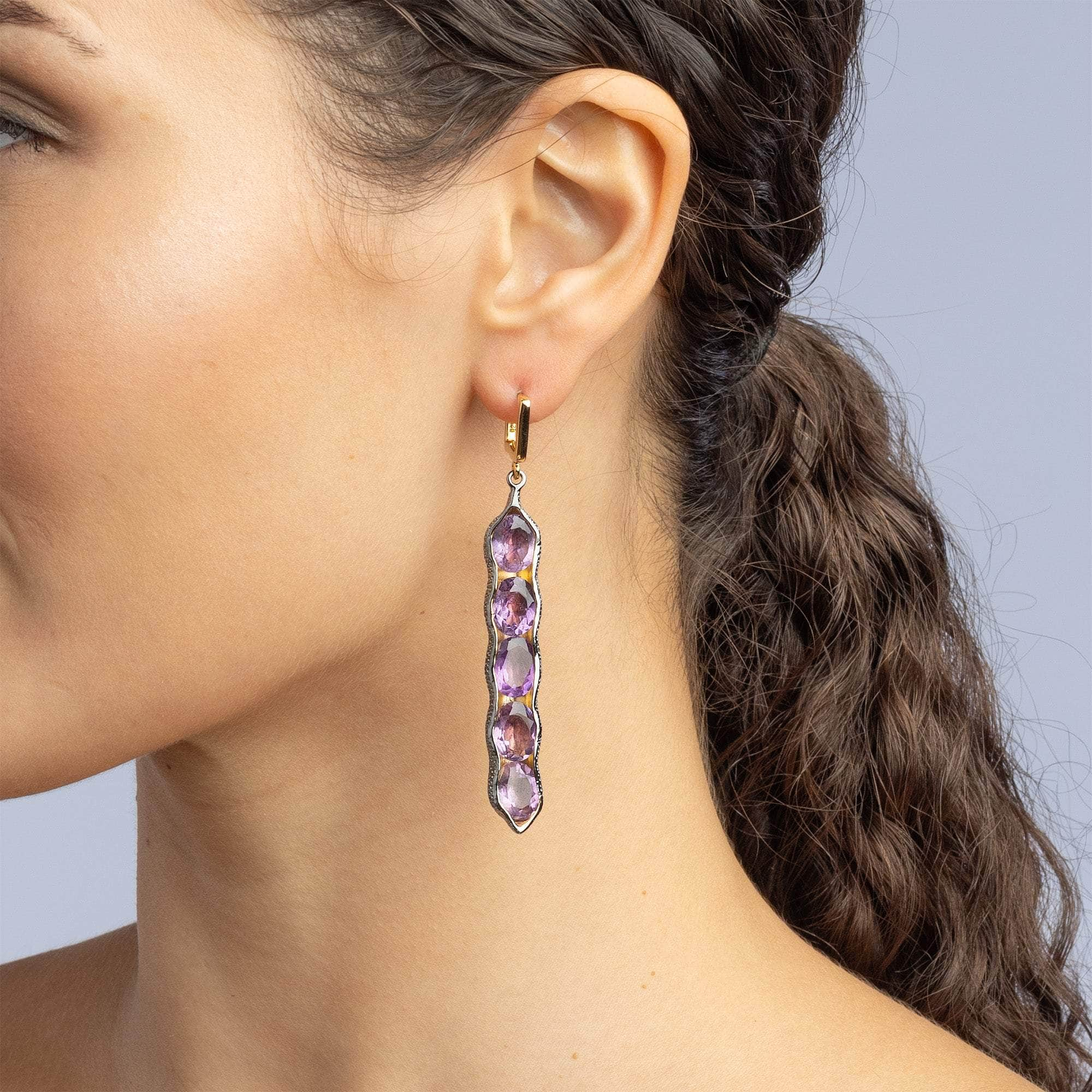 German Kabirski Chimey Amethyst Earrings