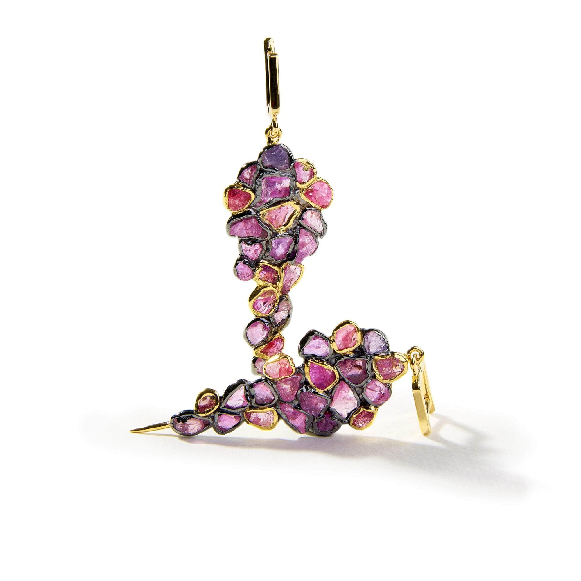 German Kabirski Lia Rough Pink Sapphire Earrings