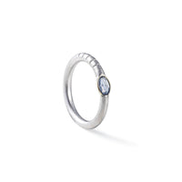 German Kabirski Kleo Blue Sapphire Ring (White Rhodium)