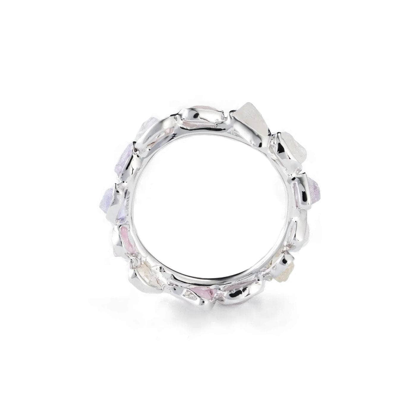 German Kabirski Livia Fancy Sapphire Ring (White Rhodium)