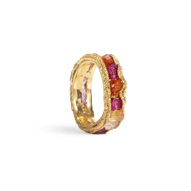 German Kabirski Elstara Fancy Sapphire and Garnet Ring