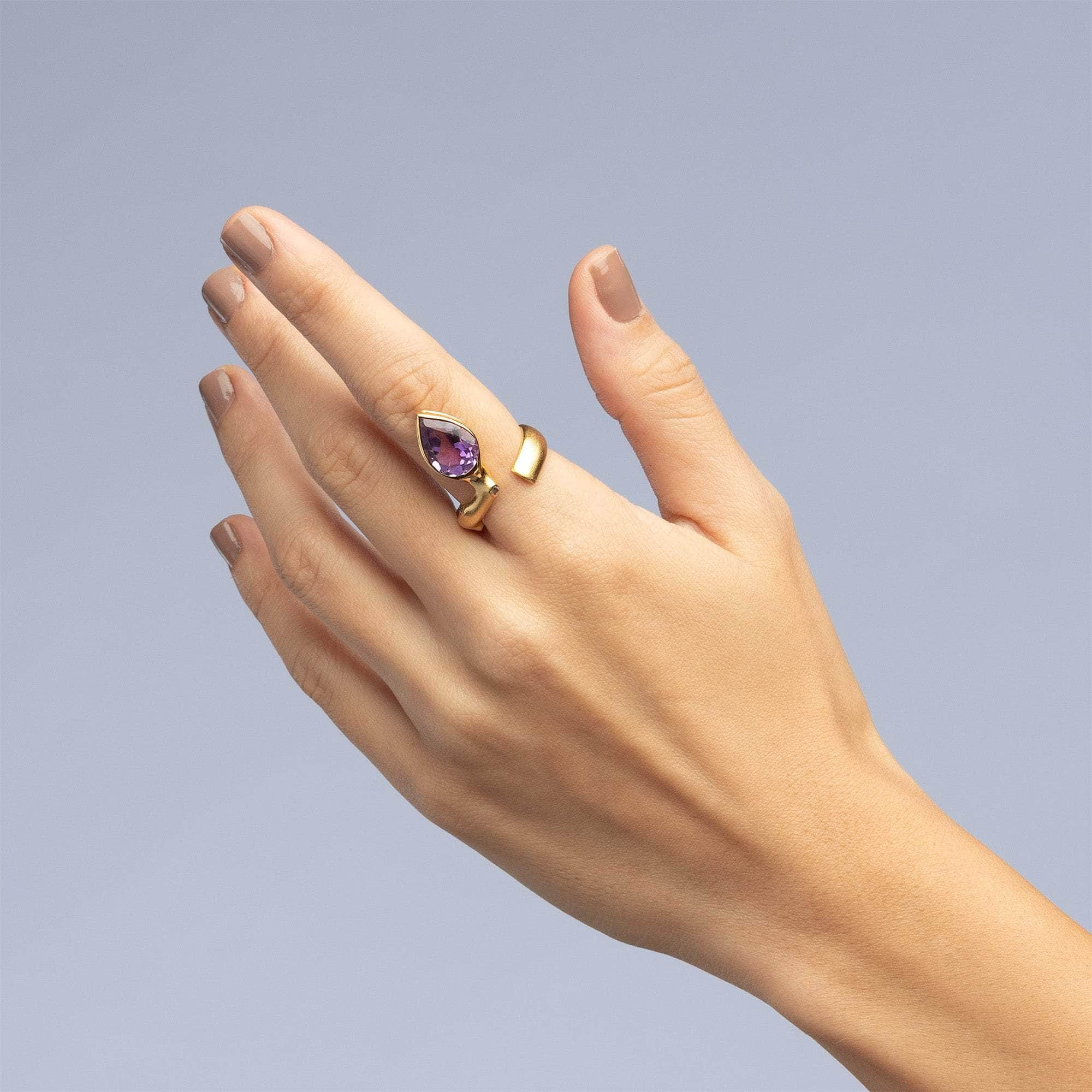 German Kabirski Aegir Amethyst Ring