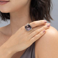 German Kabirski Byrd Ametrine and Rough Sapphire Ring