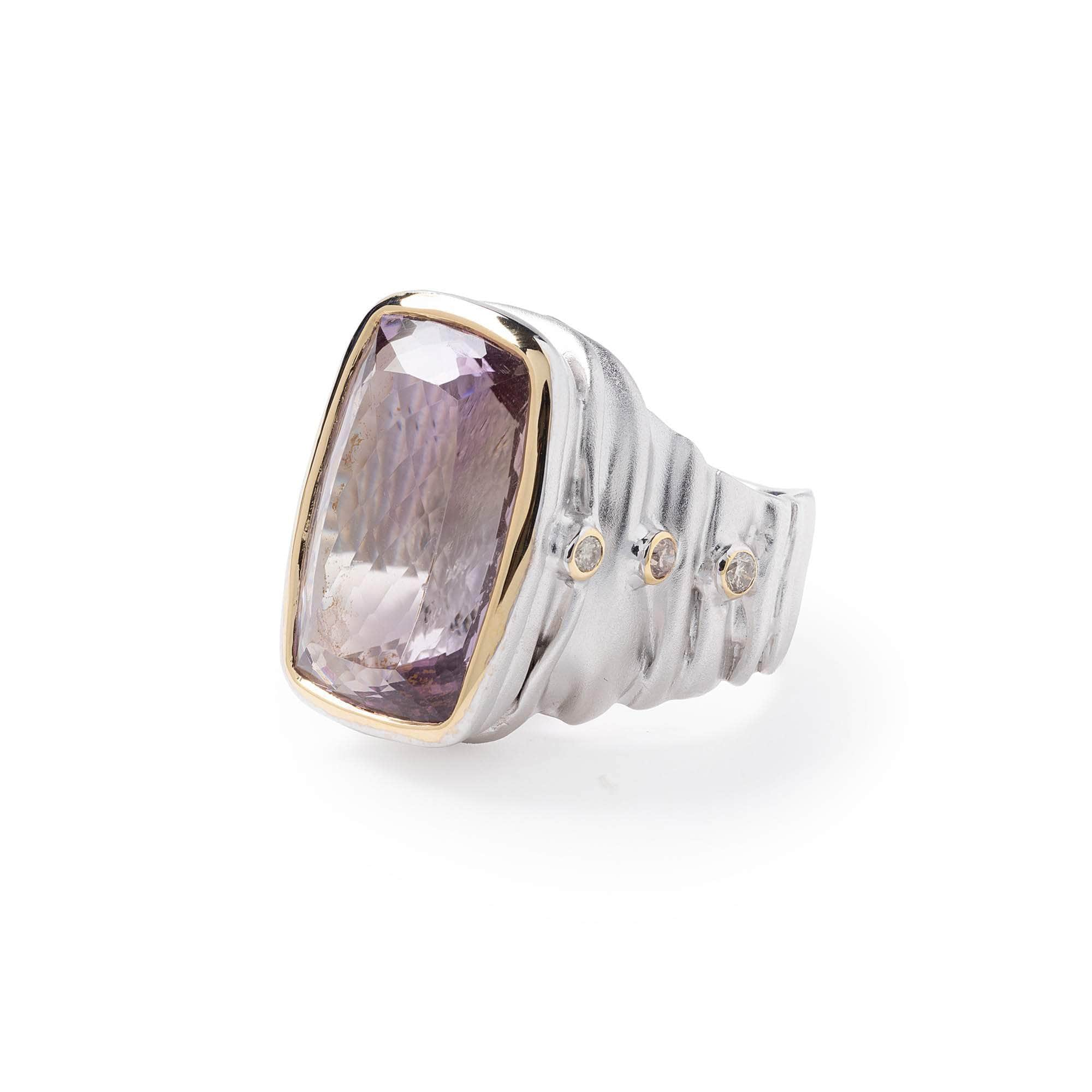 German Kabirski Zao Ametrine and Diamond Ring