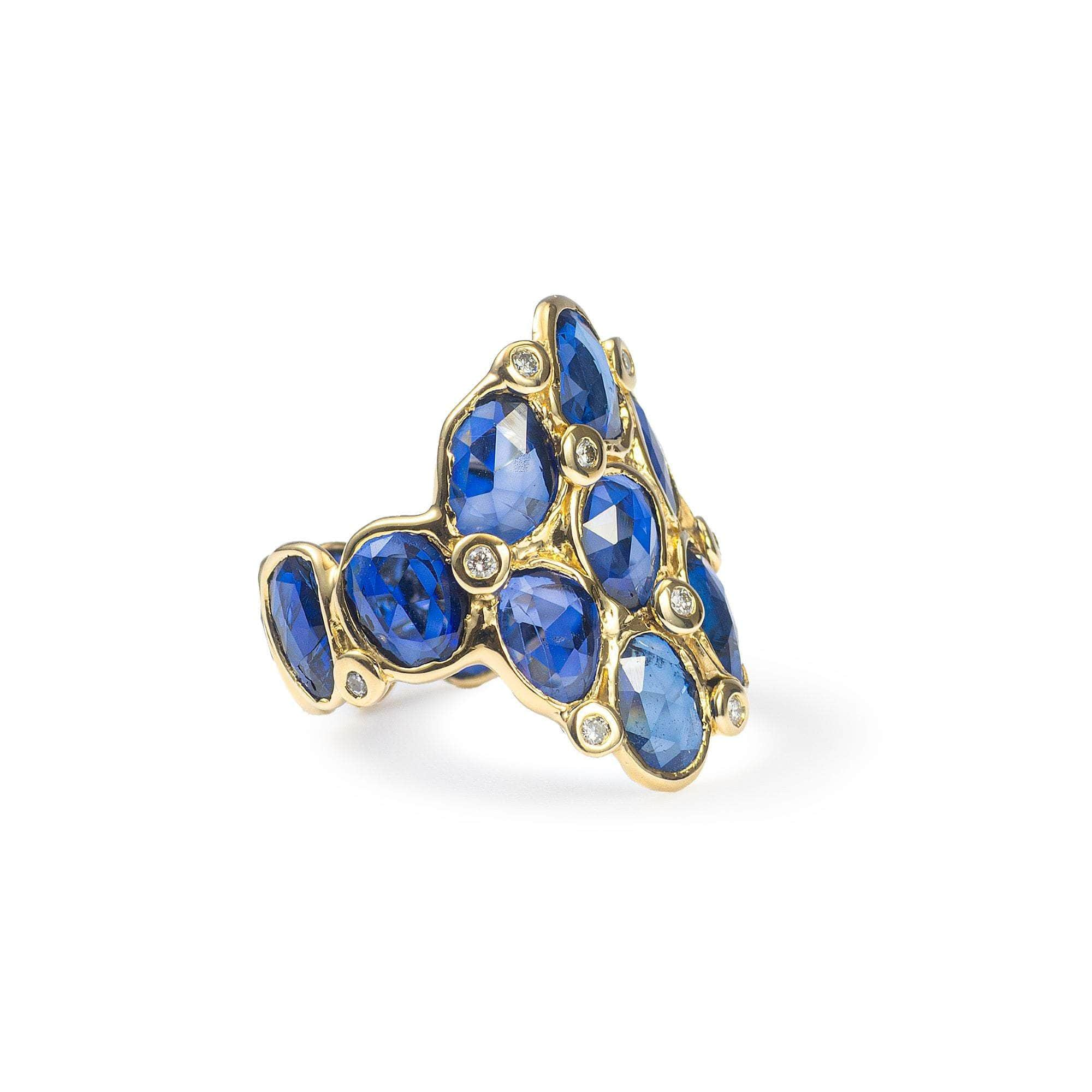 German Kabirski Lugge Sapphire and Diamond Ring