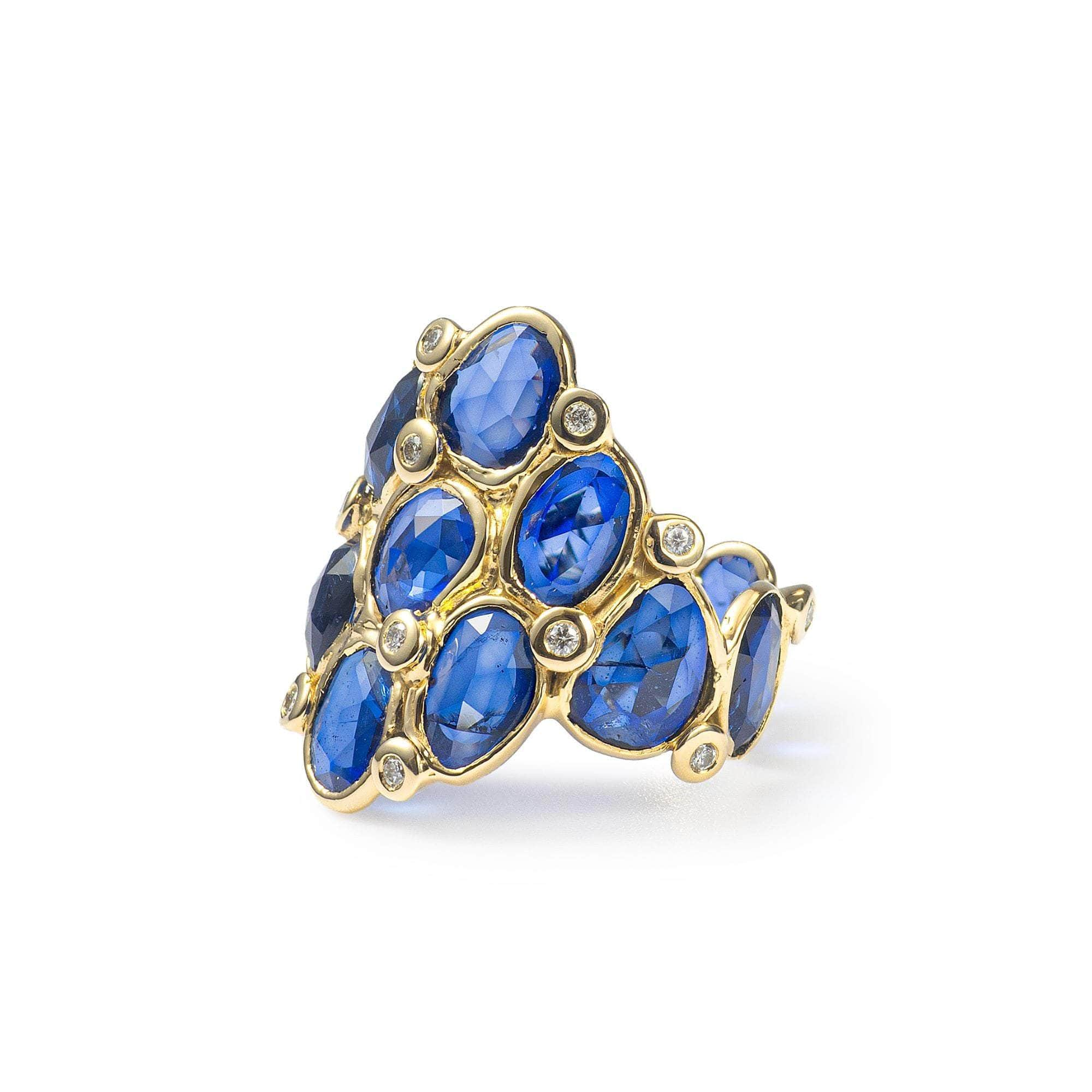 German Kabirski Lugge Sapphire and Diamond Ring