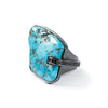 German Kabirski Ataeru Turquoise and Spinel Ring