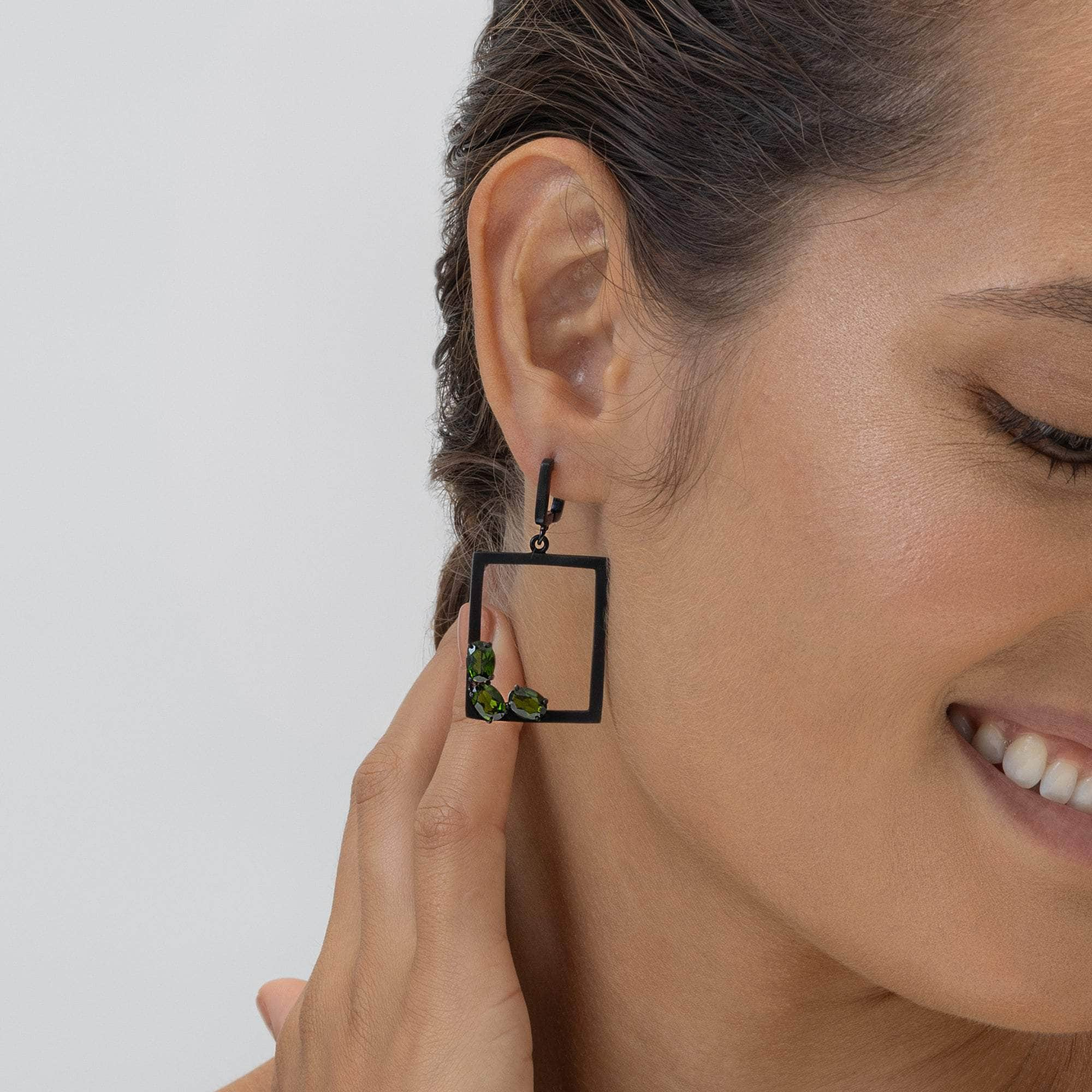 German Kabirski Hazo Chrome Diopside Earrings