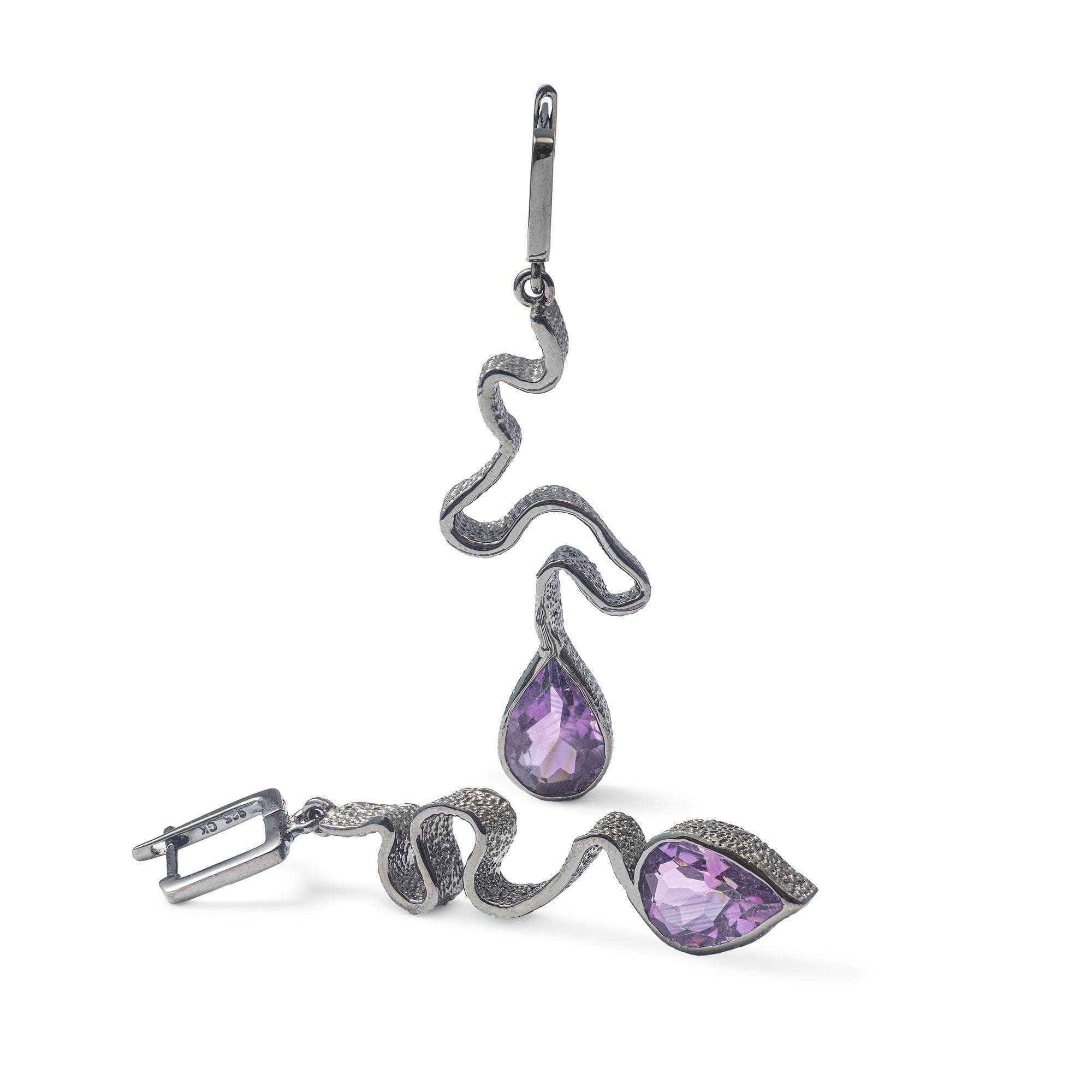 German Kabirski Roones Amethyst Earrings