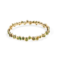 German Kabirski Aten Green Garnet Bangle