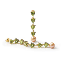 German Kabirski Mikko Peridot and Pearl Earrings