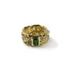 German Kabirski Fazole Sapphire and Chrome Diopside Ring