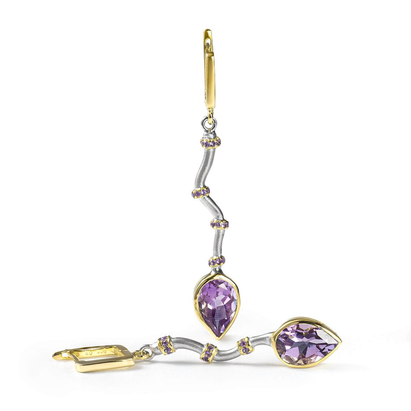 German Kabirski Osmotar Amethyst Earrings