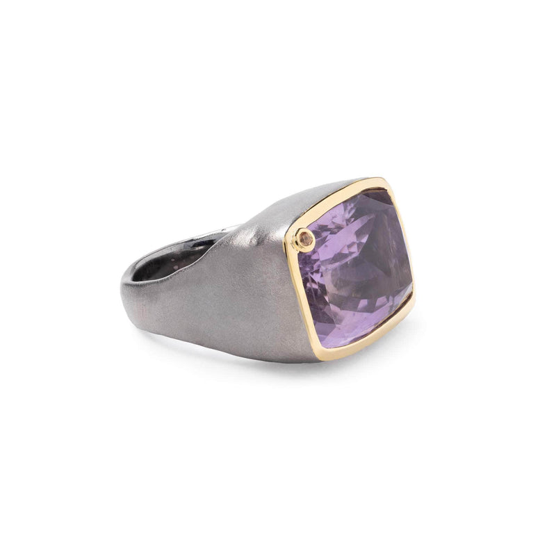 German Kabirski Haan Amethyst and Sapphire Ring