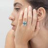 German Kabirski Magnus Blue Topaz Ring (White Rhodium)