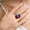 German Kabirski Nous Amethyst and Orange Sapphire Ring