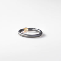 German Kabirski Juna Orange Sapphire Ring (Black Rhodium)