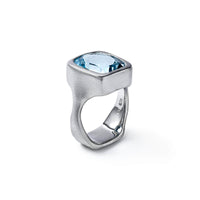 German Kabirski Magnus Blue Topaz Ring (White Rhodium)