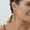 German Kabirski Halama Rough Tsavorite and Peridot Earrings