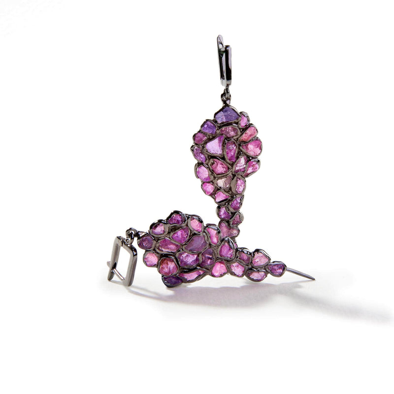 German Kabirski Nia Rough Pink Sapphire Earrings