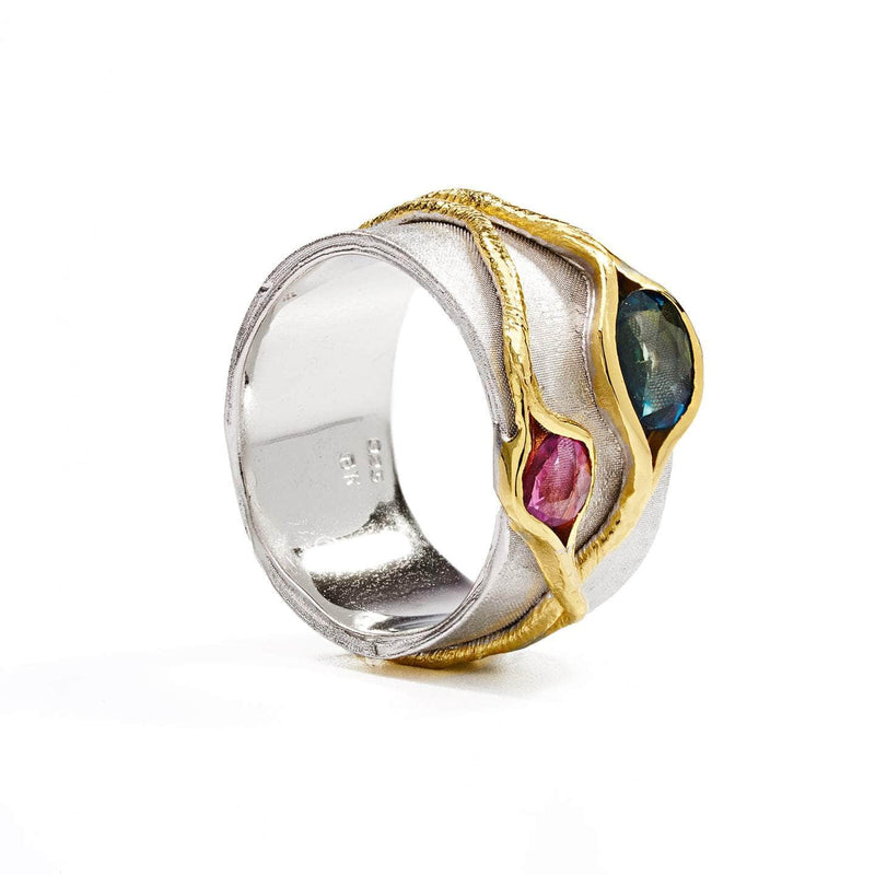 German Kabirski Vissa Mixed Sapphire Ring