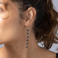 German Kabirski Aylo Smoky Quartz Earrings (Black Rhodium and Gold 18K)