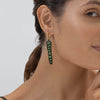 German Kabirski Sombre Rough Tsavorite and Peridot Earrings