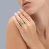 German Kabirski Electra Peridot Ring (Black Rhodium and Gold 18K)