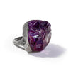 German Kabirski Acme Rough Amethyst and Blue Sapphire Ring