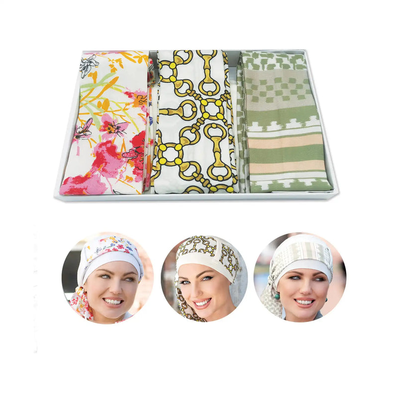 Masumi Gift Box 3: 1 Chemo Cap + 3 Scarves