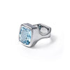 German Kabirski Magnus Blue Topaz Ring (White Rhodium)