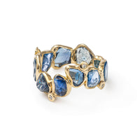 German Kabirski Cyrus Blue Sapphire and Diamond Ring