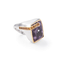 German Kabirski Chulla Amethyst and Sapphire Ring