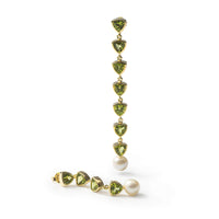 German Kabirski Mikko Pearl and Peridot Earrings