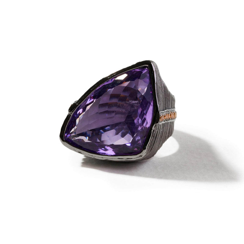 German Kabirski Nous Amethyst and Orange Sapphire Ring