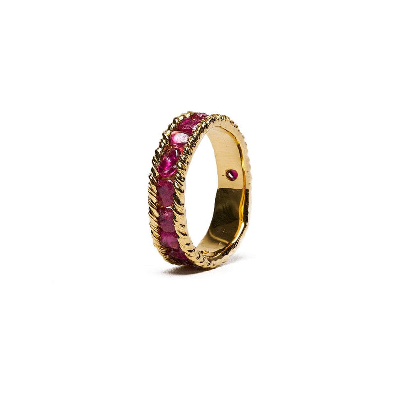 German Kabirski Tiann Pink Sapphire Rough Ring