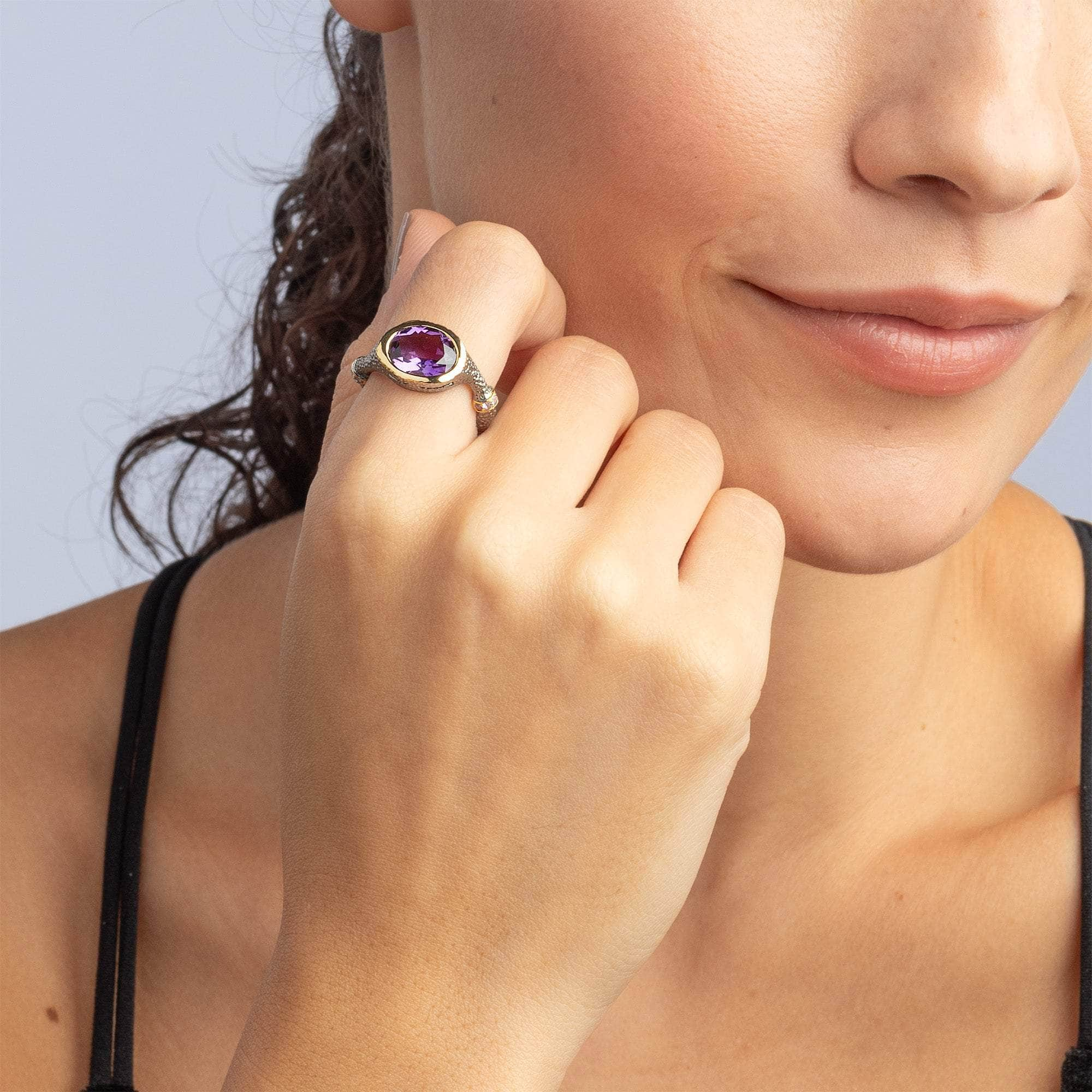 German Kabirski Gestin Amethyst Ring