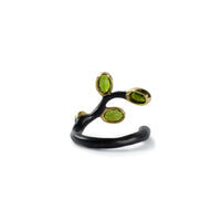 German Kabirski Erva Chrome Diopside and Sapphire Ring