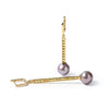 German Kabirski Gwen Purple Pearl and Orange and Yellow Sapphire Earrings (Gold 18K)