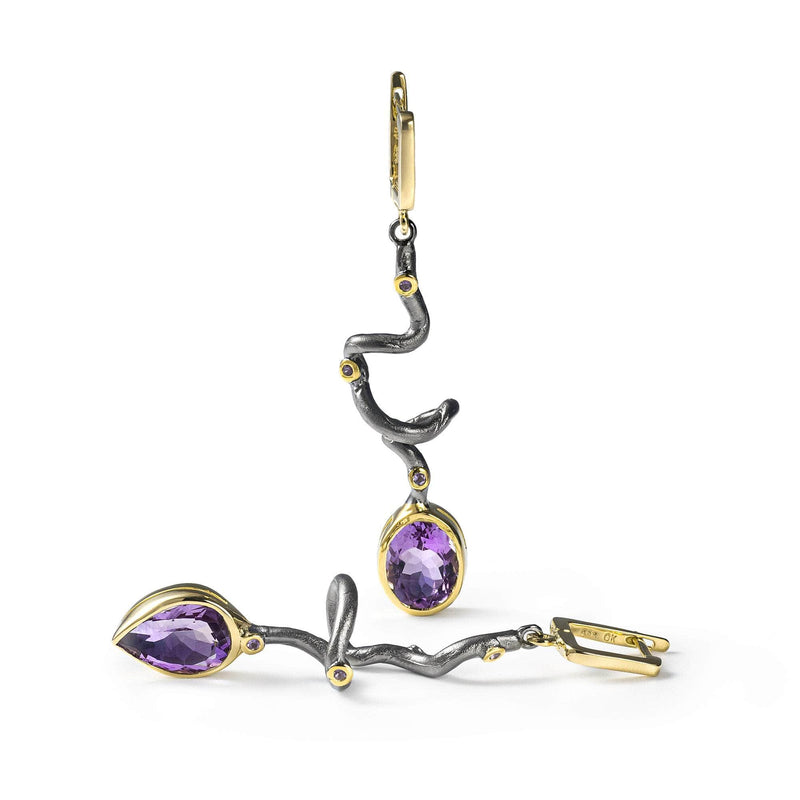 German Kabirski Unku Amethyst Earrings