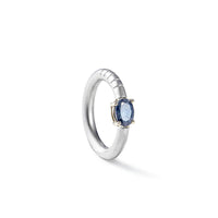 German Kabirski Ariadne Blue Sapphire Ring (White Rhodium)