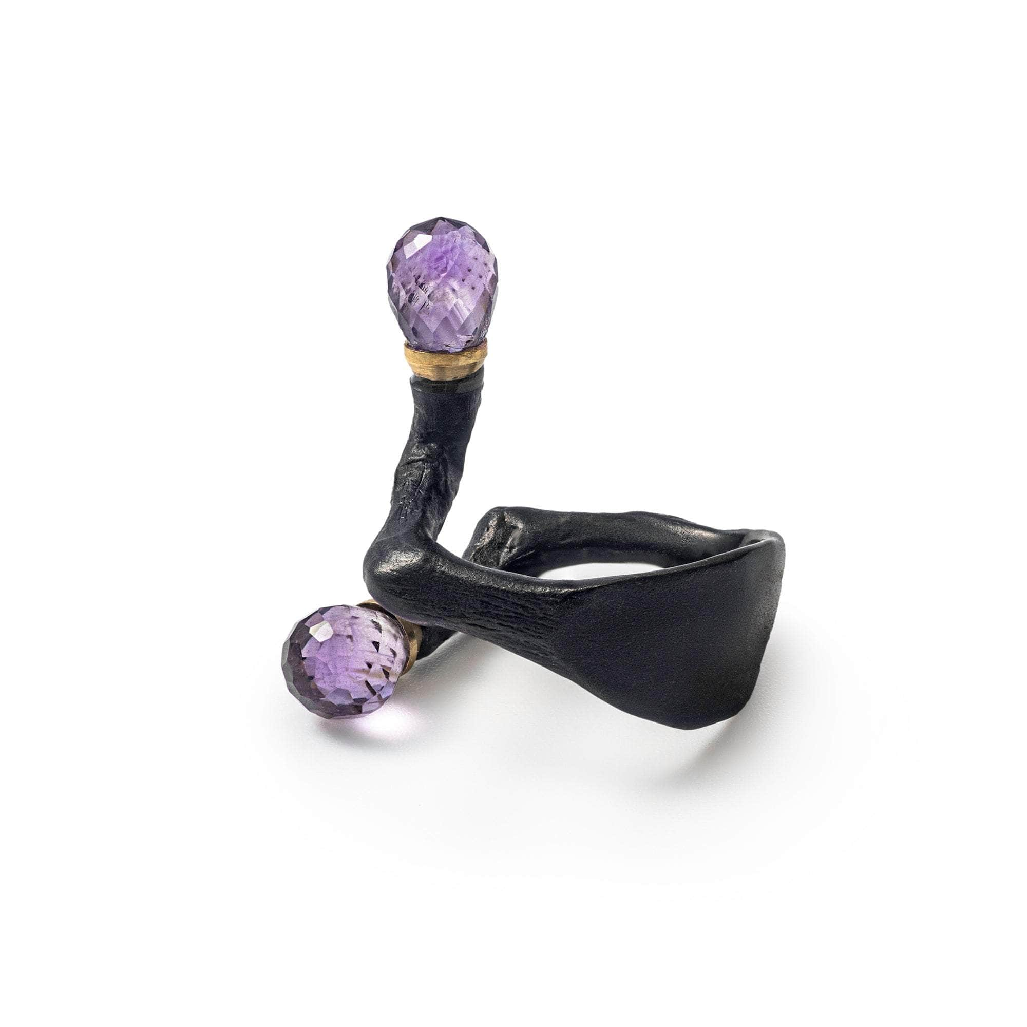 German Kabirski Jar Amethyst Ring