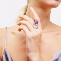 German Kabirski Corliss Amethyst Rough Ring